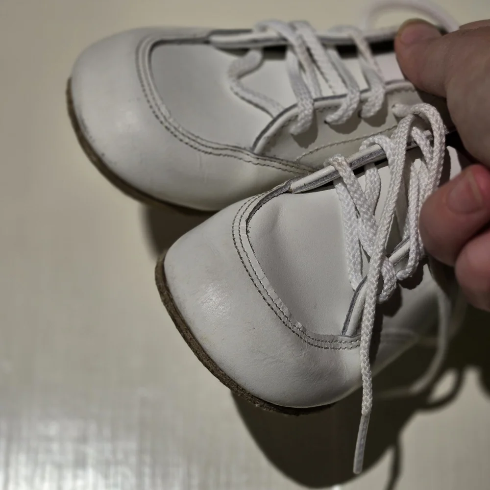 Zimmerman Finley Oxford White Leather Kids Shoes Size 5 EEE Toddler - Picture 3 of 8